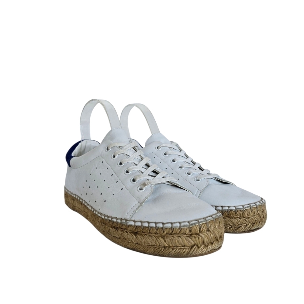 Marc Fisher White and Blue Espadrille Women's Shoes